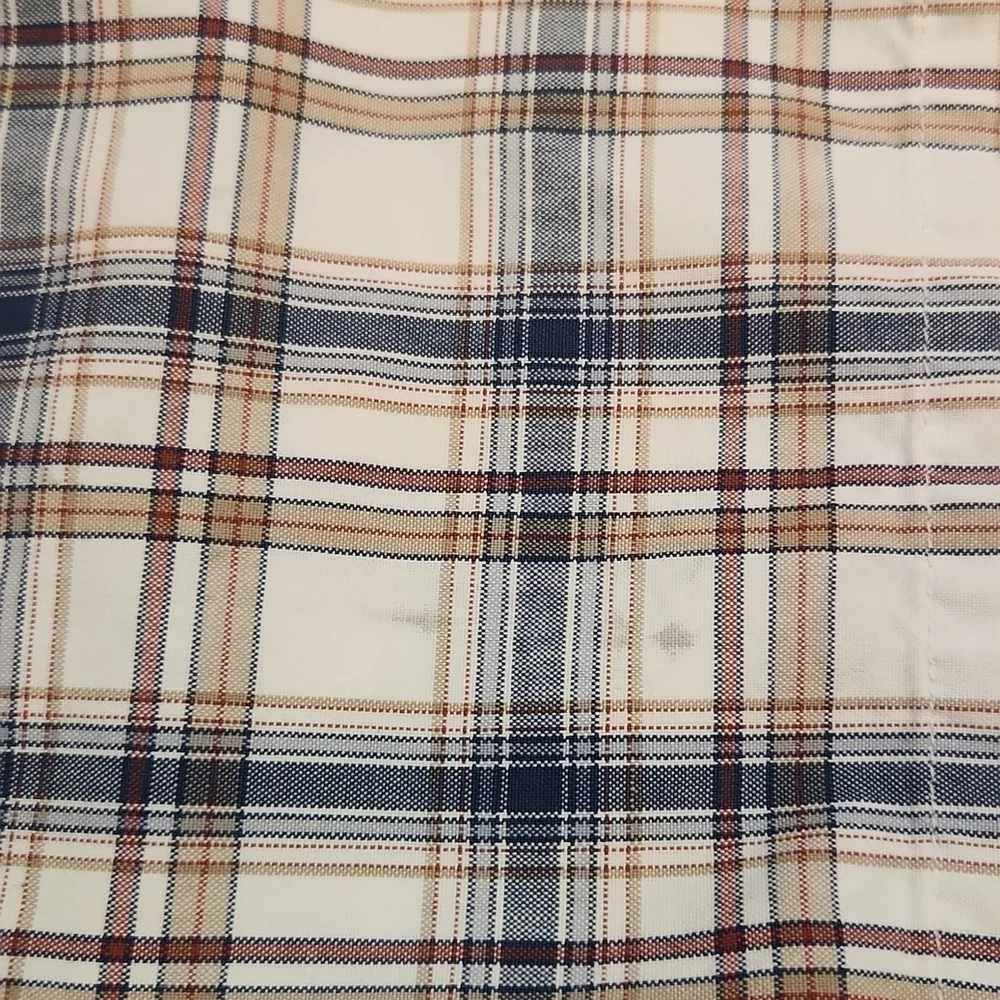 CARHARTT Tan & Blue Plaid Button-Up Work Shirt